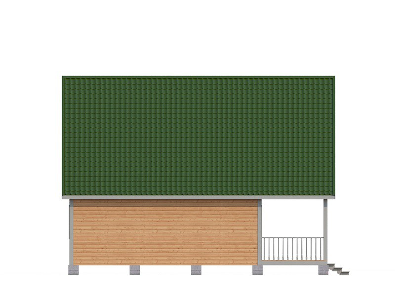 Деревянный дом с верандой КА-132