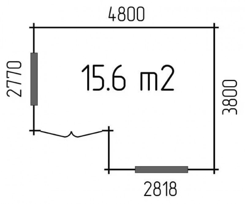 Садовый дом из бруса СД-07 (4×5)