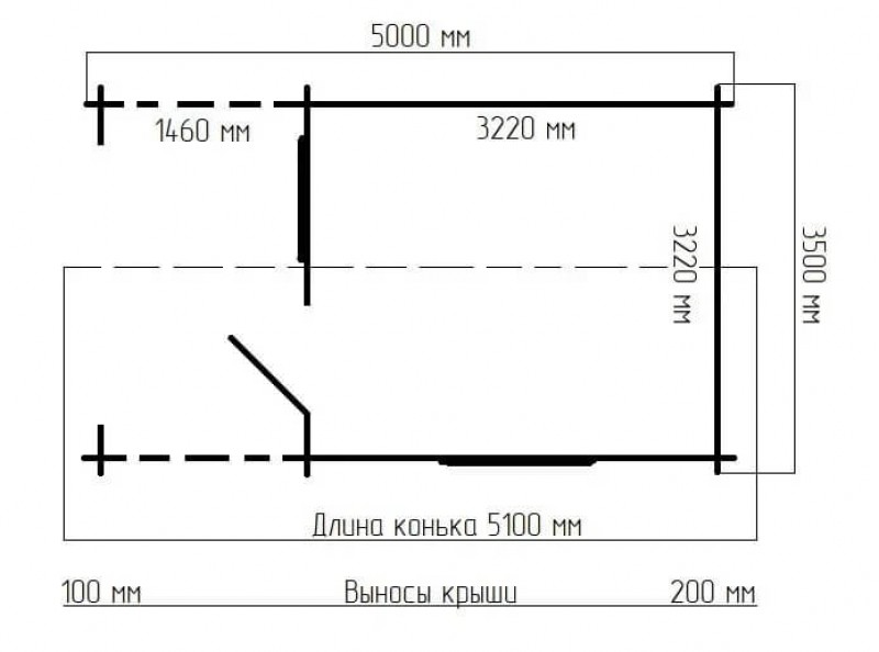 Летний дачный дом СД-08 (3,5×5)