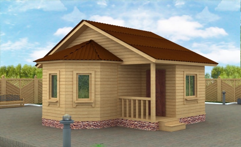 Баня из бруса ББ-16 7,5 на 4 метра