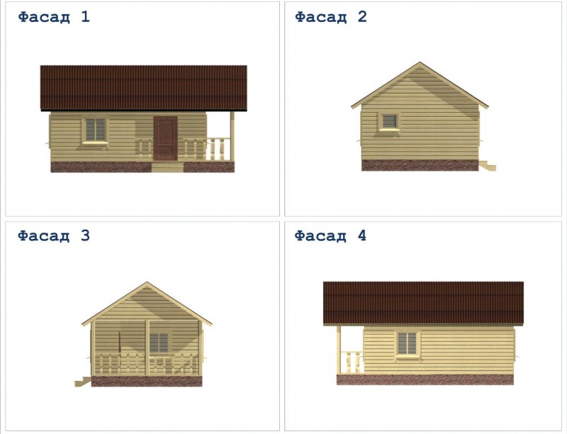 Баня из бруса ББ-12 4 на 7 метров