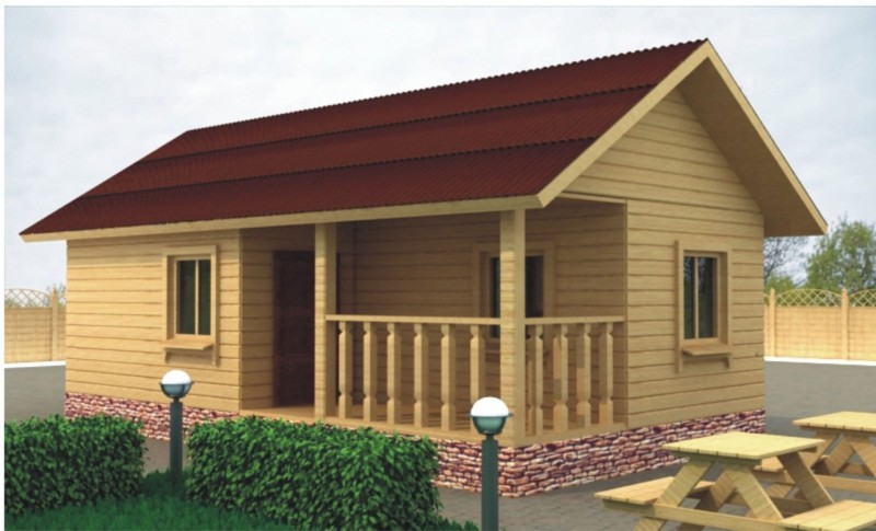 Баня из бруса ББ-13 7 на 4 метра