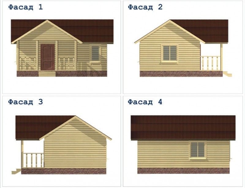 Баня из бруса ББ-14 6 x 6,5 метра