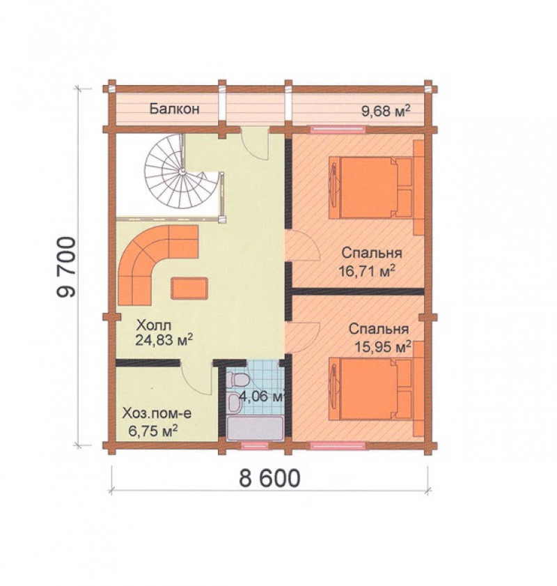 Деревянный коттедж ФАБ-112
