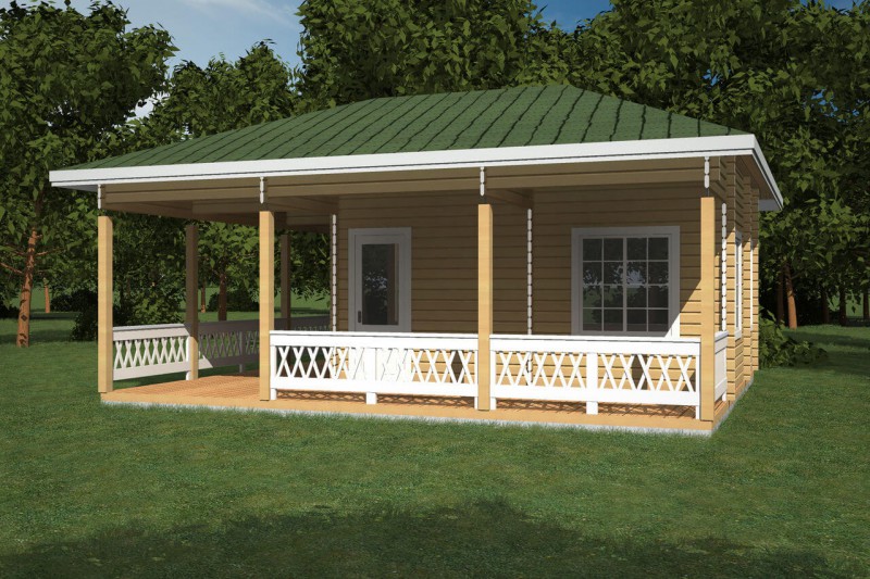 Летняя кухня из бруса ЛК-2 (6.9х7.9)