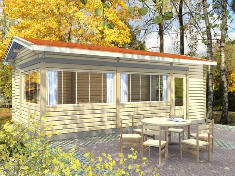 Одноэтажная летняя кухня ЛК-3 (7х4)