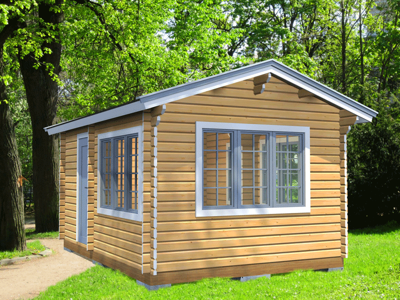 Деревянная летняя кухня ЛК-4 (4,5х3,2)