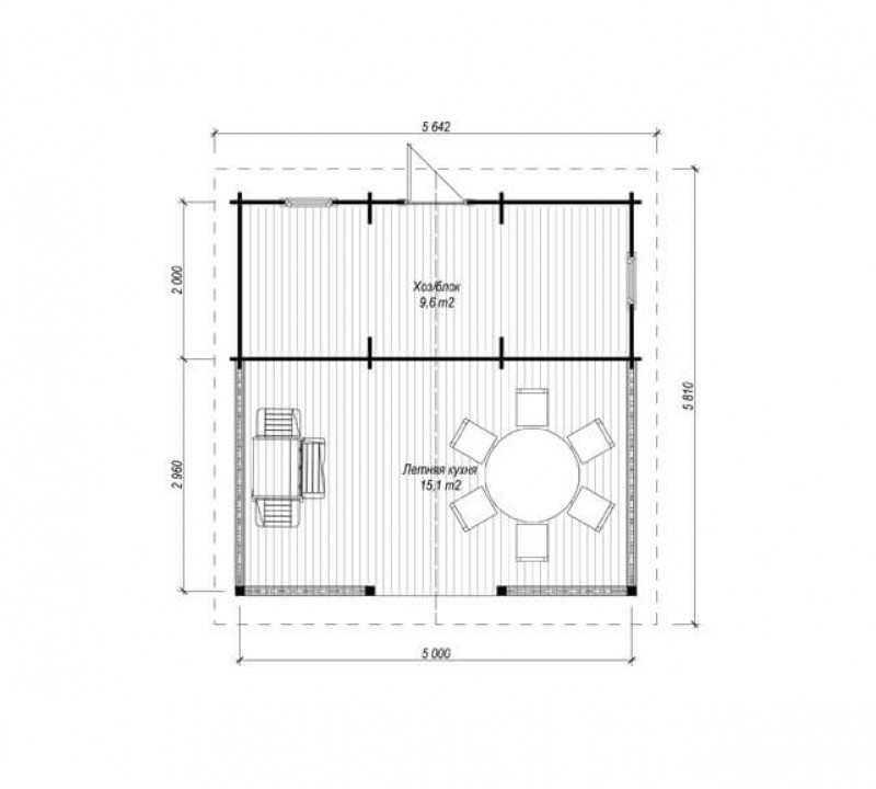 Летняя кухня с террасой ЛК-5