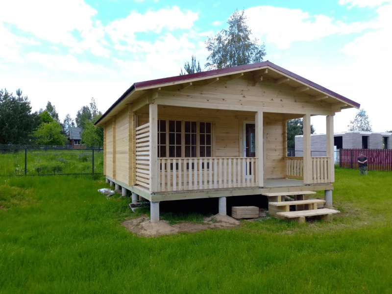Летний дом из бруса СД-17 8×5.8м
